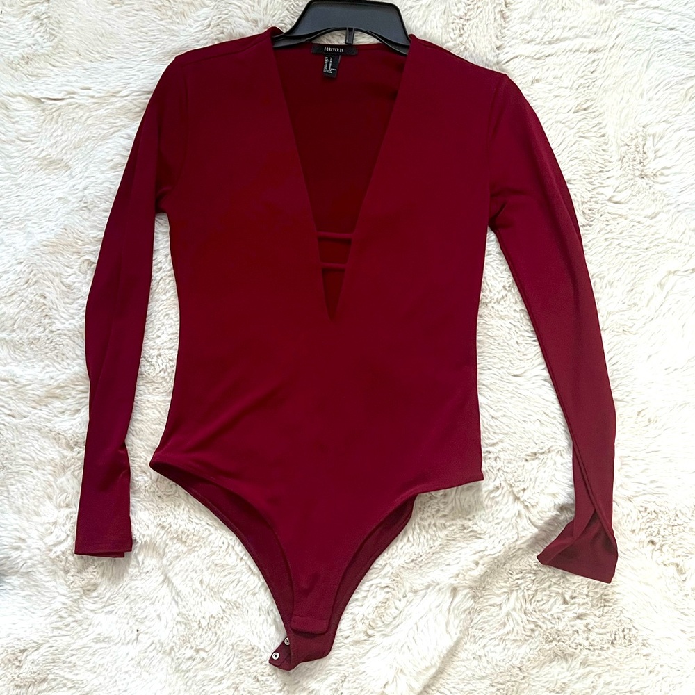 V neck Plunge neck bodysuit